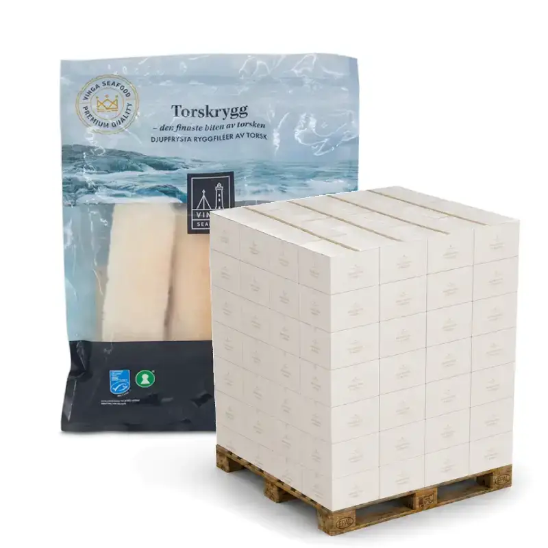 Torskrygg 400g Helpall 1000 x 400 g från Vinga SeaFood | #101432X40 | Fisk