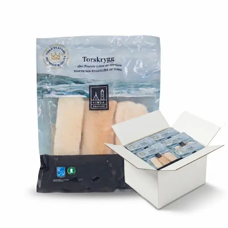 Torskrygg 400g 6 Lådor 150 x 400 g från Vinga SeaFood | #101432X6 | Fisk