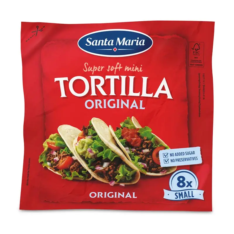 Små Tortilla Original 8-Pack 14 x 200 g från Santa Maria | #102112 | Tortilla & Taco