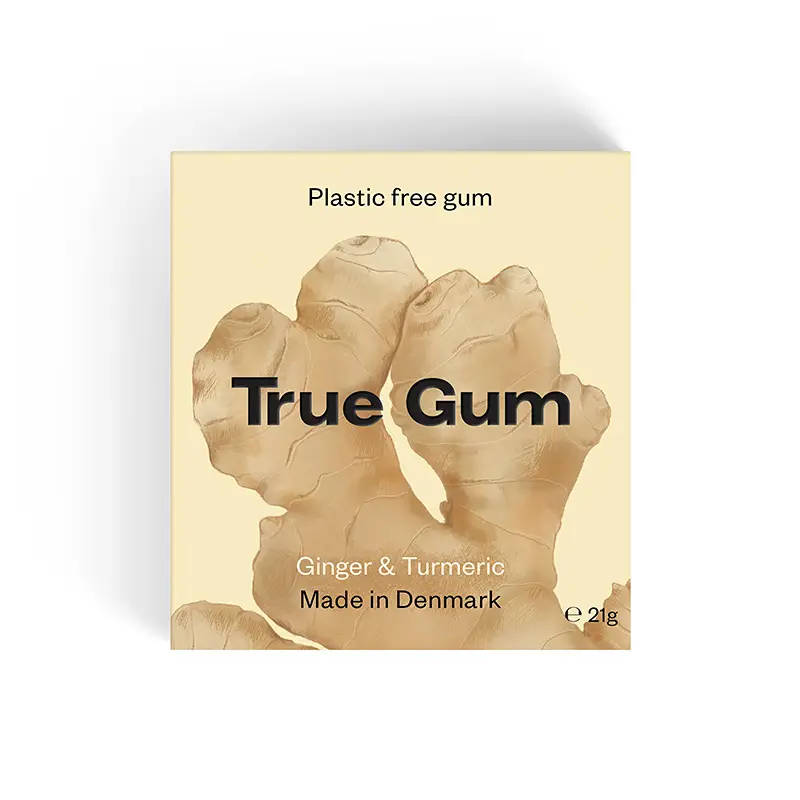 Tuggummi, Ingefära & Gurkmeja 24 x 21 g från True Gum | #3 | Tuggummin