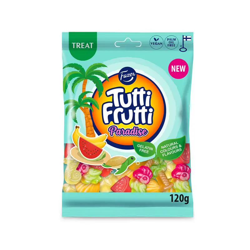 Tutti Frutti Paradise 24 x 120 g från Fazer Konfektyr | #406644 | Godis