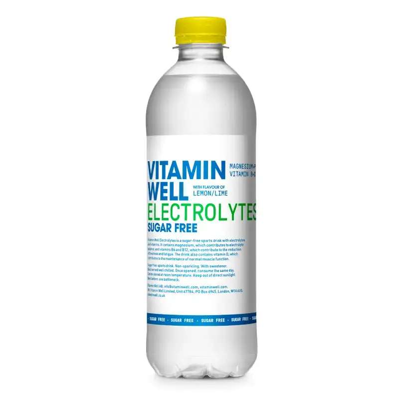 Electrolytes Sugar Free Lemon Lime 12 x 50 cl från Vitamin Well | #VW1240-SE | Funktionsdryck