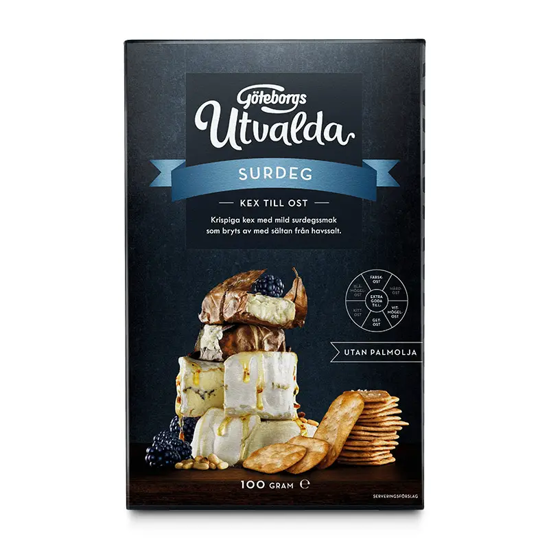 Surdegskex havssalt 10 x 100 g från Göteborgs Kex | #5450100339 | Salta Kex