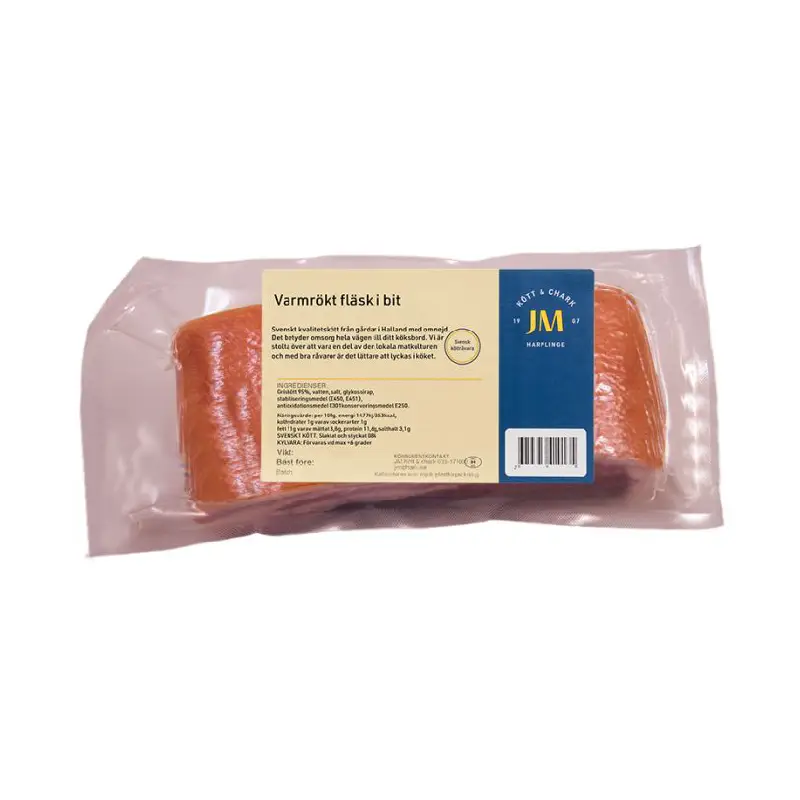 Varmrökt Sidfläsk Bit 12 x 400 g från JM Kött & Chark | #202 | Bacon & Fläsk