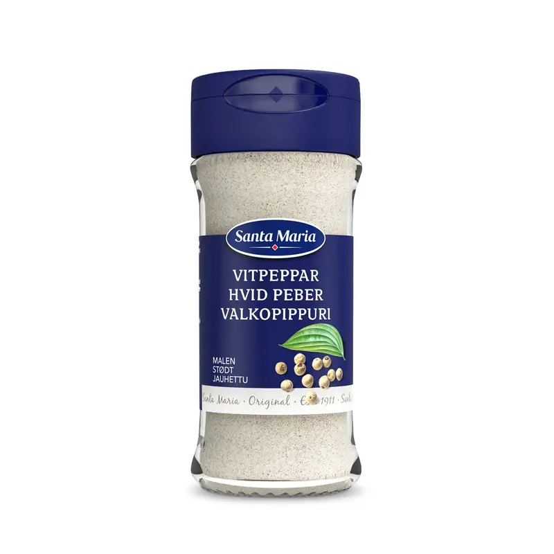 Vitpeppar Malen 6 x 35 g från Santa Maria | #101570 | Kryddor