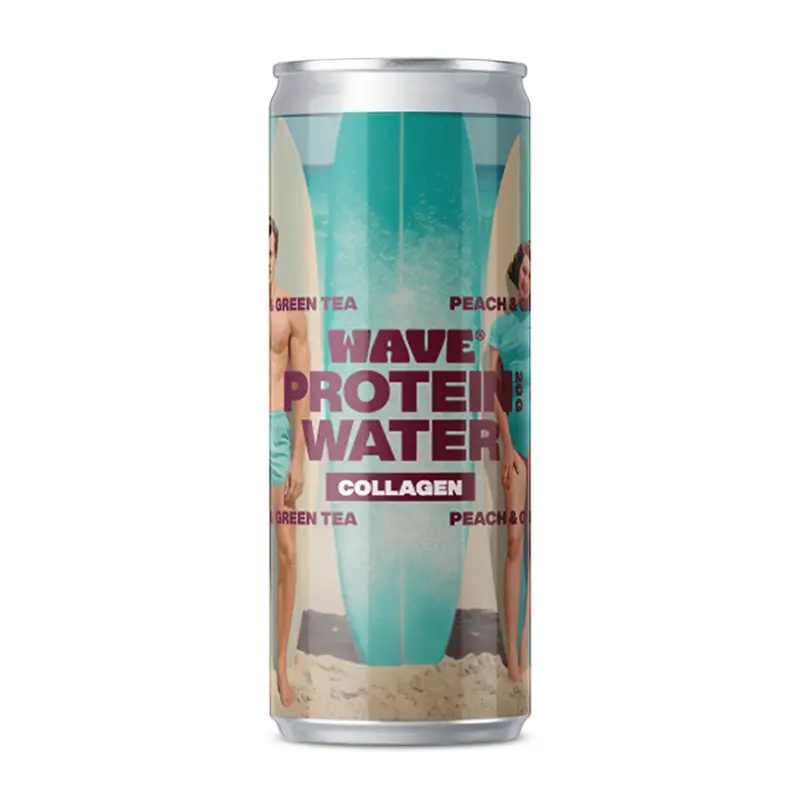 Proteinvatten Peach/Green Tea 24 x 33 cl från Wave | #1002 | Funktionsdryck