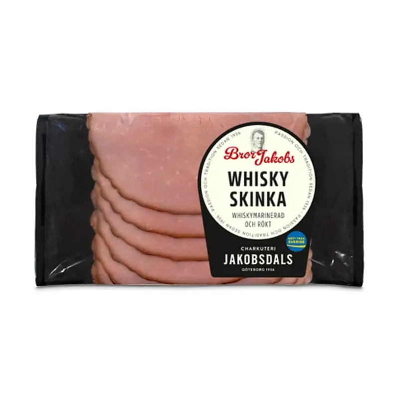 Whiskyskinka Bror Jakob 12 x 100 g från Jakobsdals | #7170 | Skinka