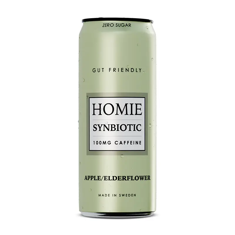 Wake Up Synbiotic Äpple & Fläder 24 x 33 cl från Homie life in balance | #662 | Energidrycker