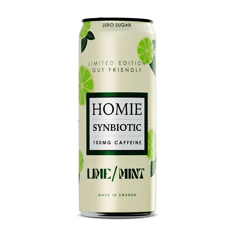 Homie Wake Up Synbiotic Lime / Mint 24 x 33 cl från Homie life in balance | #666 | Energidrycker