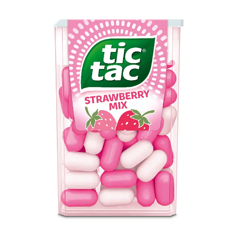 Strawberry Mix 12 x 18 g från TicTac | #XSE0182 | Halstabletter