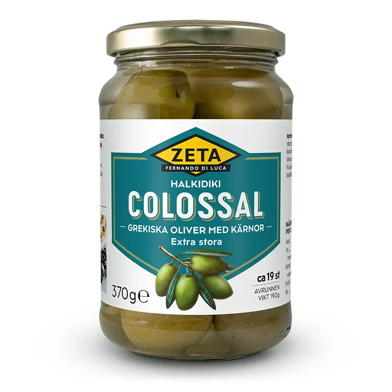 Colossaoliver Med Kärnor 12 x 370 g från Zeta | #3259 | Oliver