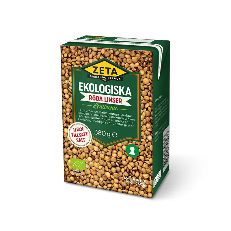Röda Linser 16 x 380 g från Zeta | #3133 | Ärtor & Linser