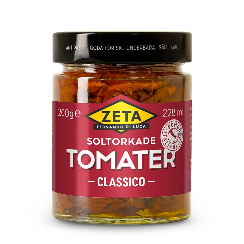 Soltorkade Tomater Classico 6 x 200 g från Zeta | #5209 | Grönsakskonserv