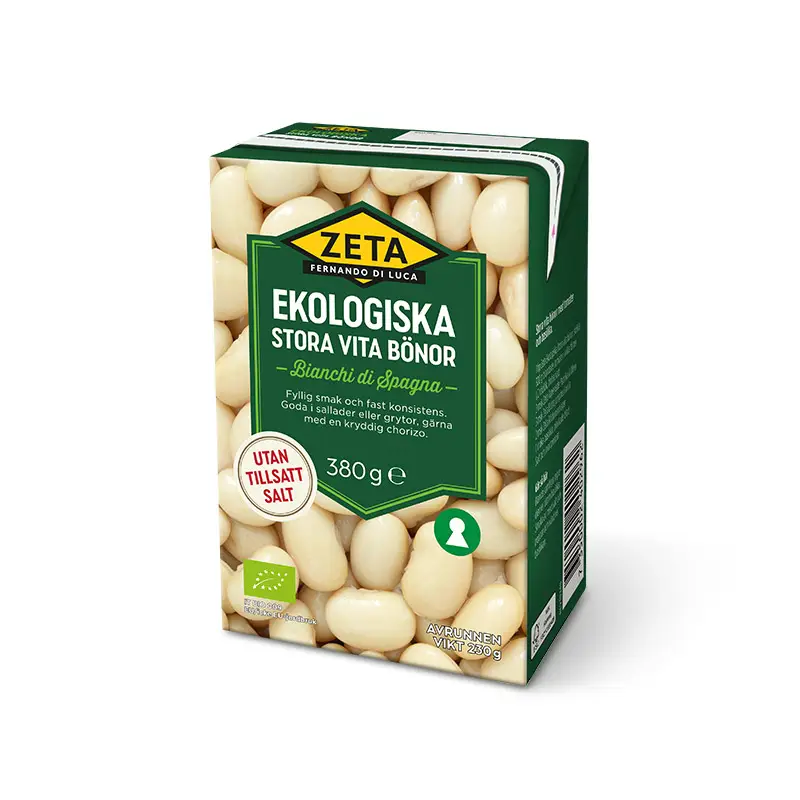 Stora Vita Bönor 16 x 380 g från Zeta | #5334 | Bönor