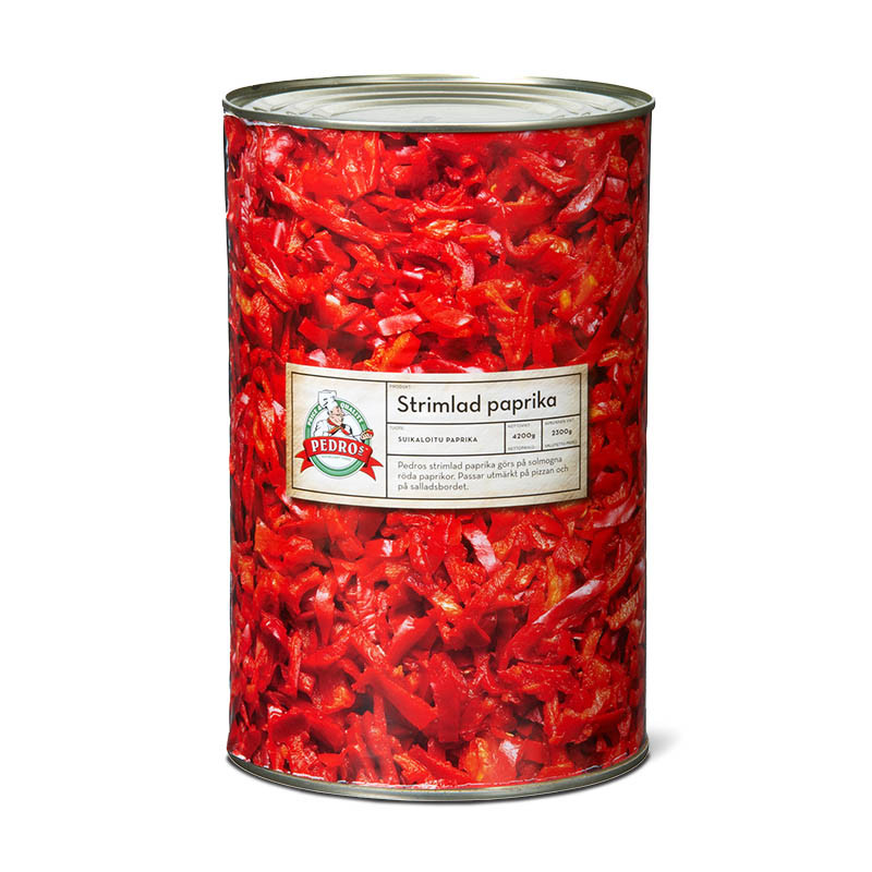 Paprika Strimlad från Pedros | Grönsakskonserv | Grossist, Distributör ...